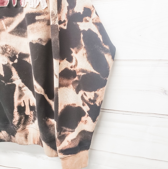 Custom bleached distressed sweatshirt Mens/Womens - Picture 5 of 7